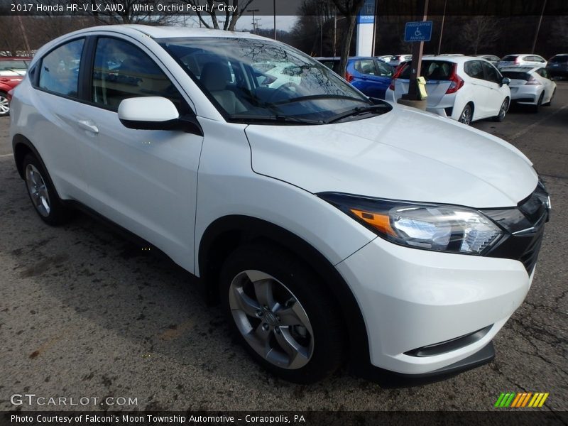 White Orchid Pearl / Gray 2017 Honda HR-V LX AWD