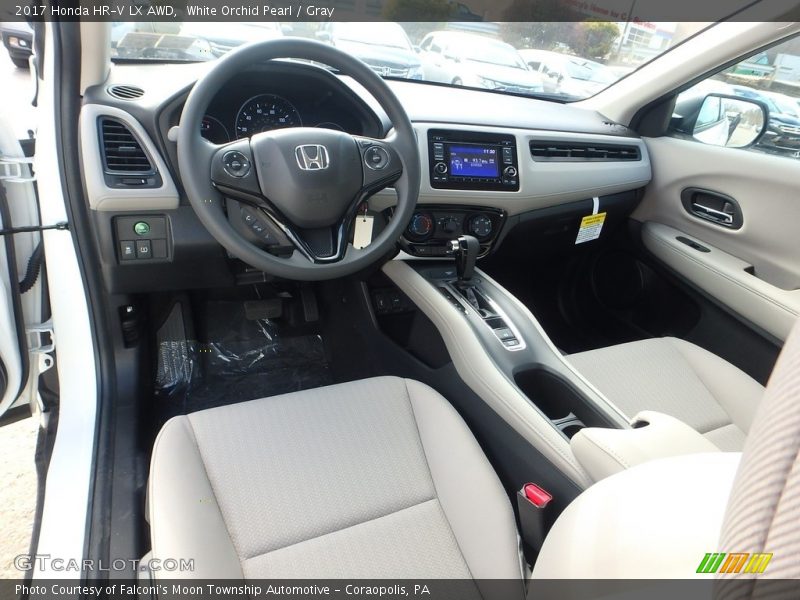 White Orchid Pearl / Gray 2017 Honda HR-V LX AWD