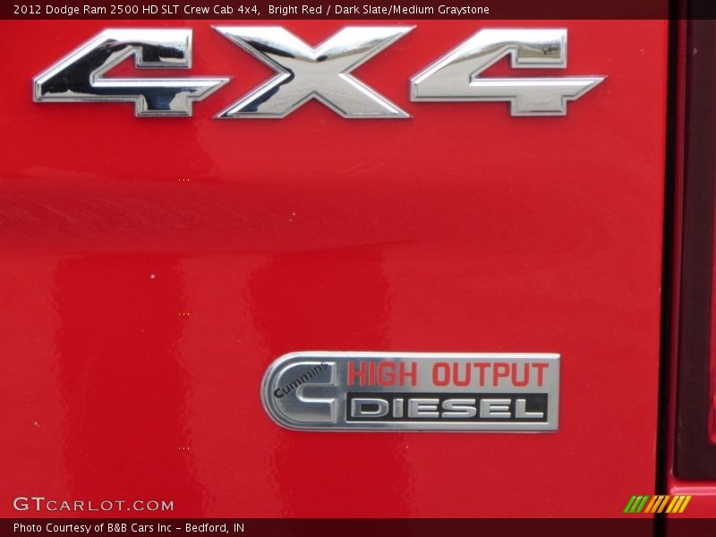 Bright Red / Dark Slate/Medium Graystone 2012 Dodge Ram 2500 HD SLT Crew Cab 4x4