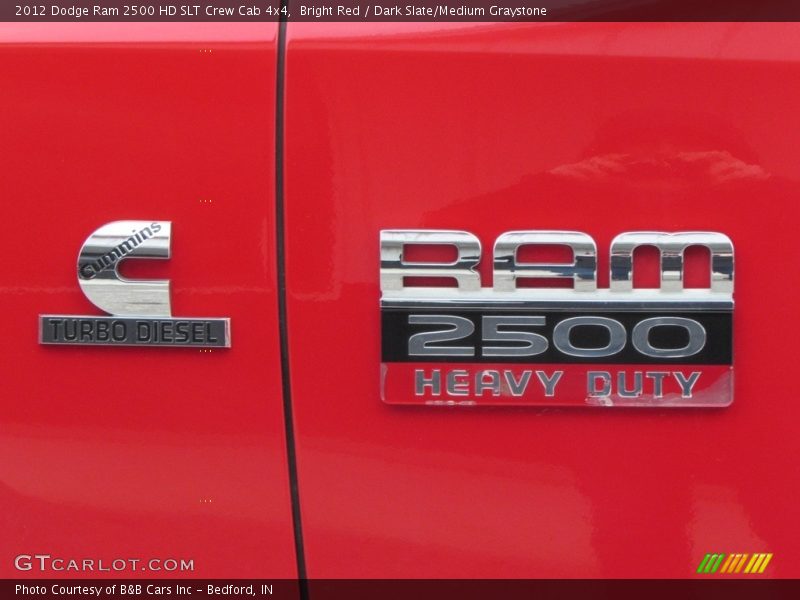 Bright Red / Dark Slate/Medium Graystone 2012 Dodge Ram 2500 HD SLT Crew Cab 4x4