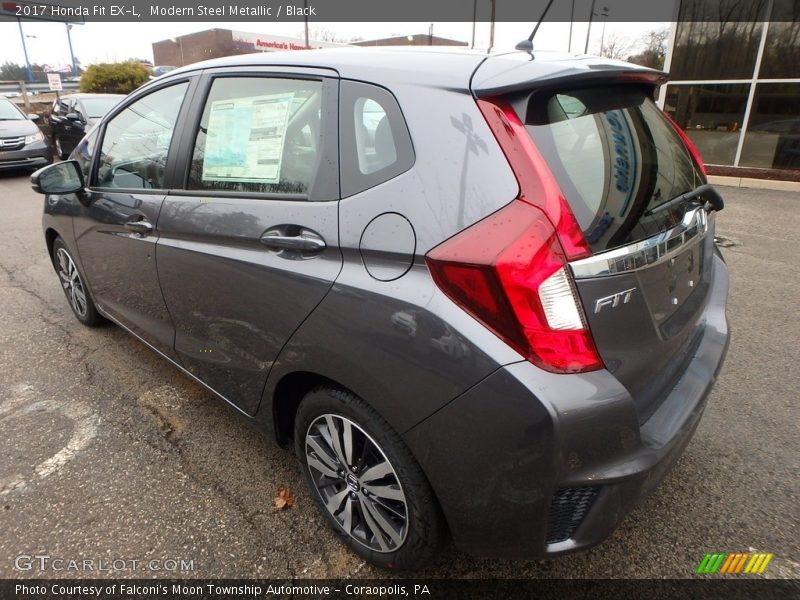 Modern Steel Metallic / Black 2017 Honda Fit EX-L