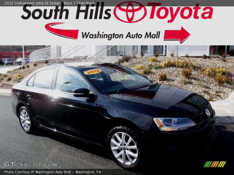 Black / Titan Black 2012 Volkswagen Jetta SE Sedan