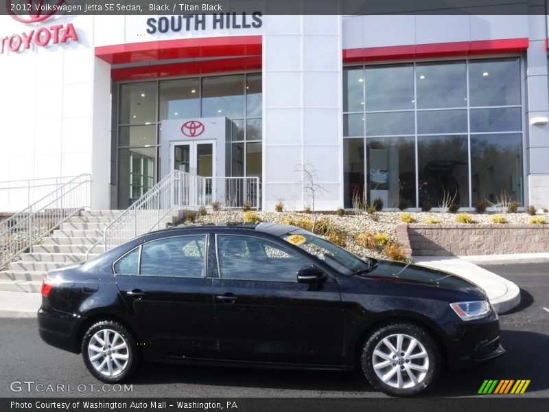 Black / Titan Black 2012 Volkswagen Jetta SE Sedan