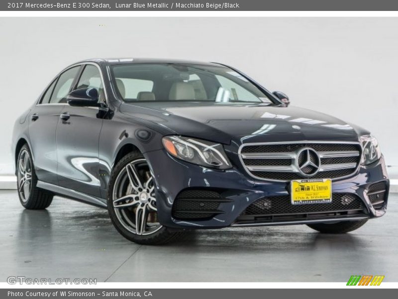 Lunar Blue Metallic / Macchiato Beige/Black 2017 Mercedes-Benz E 300 Sedan