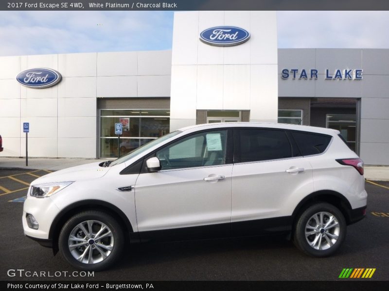 White Platinum / Charcoal Black 2017 Ford Escape SE 4WD