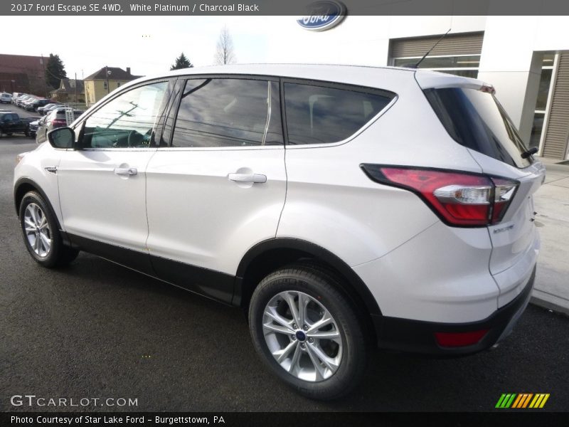 White Platinum / Charcoal Black 2017 Ford Escape SE 4WD