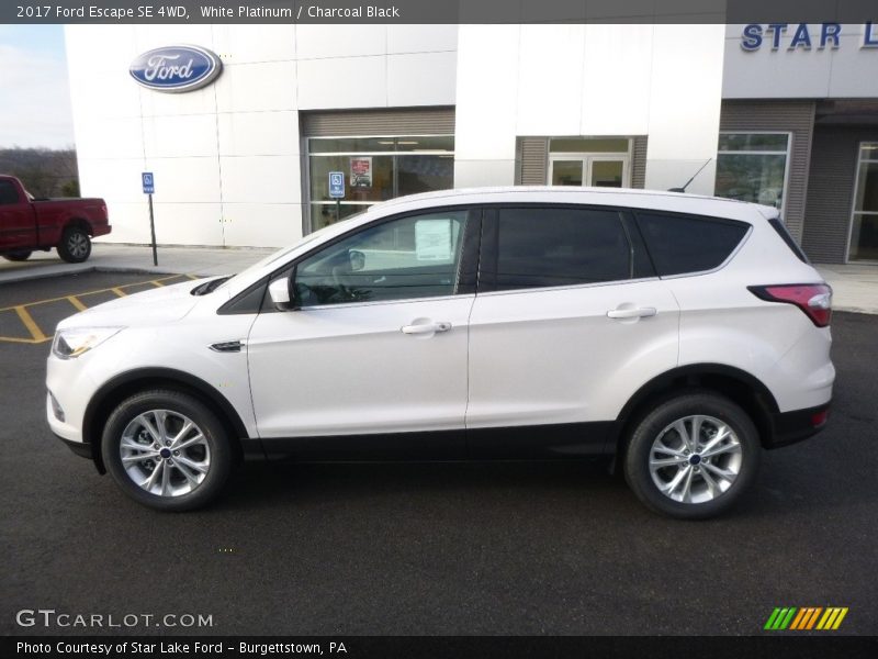 White Platinum / Charcoal Black 2017 Ford Escape SE 4WD