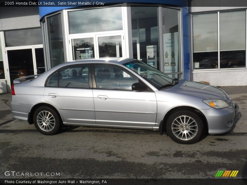Satin Silver Metallic / Gray 2005 Honda Civic LX Sedan