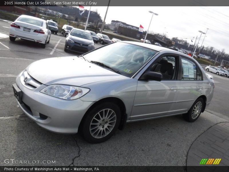 Satin Silver Metallic / Gray 2005 Honda Civic LX Sedan