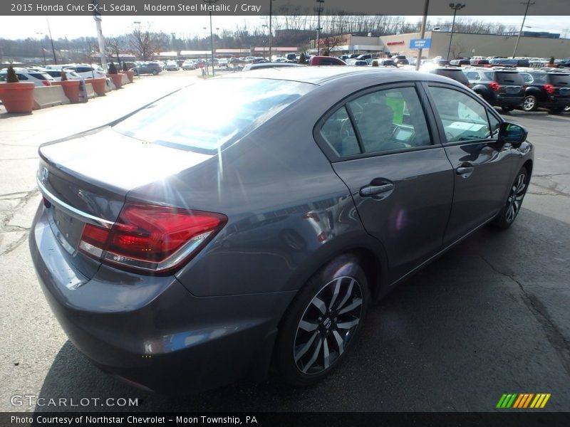 Modern Steel Metallic / Gray 2015 Honda Civic EX-L Sedan