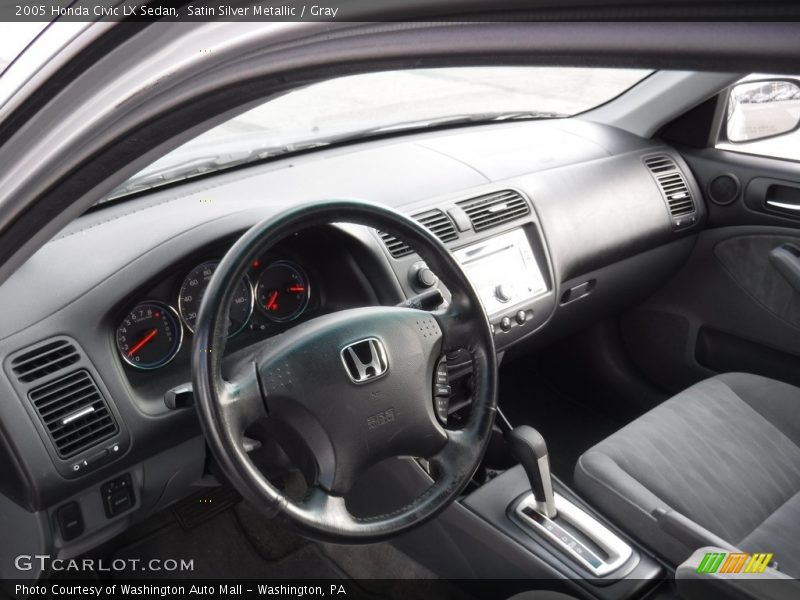 Satin Silver Metallic / Gray 2005 Honda Civic LX Sedan