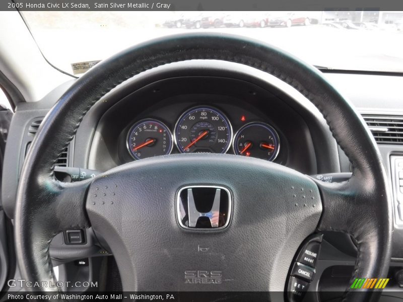 Satin Silver Metallic / Gray 2005 Honda Civic LX Sedan