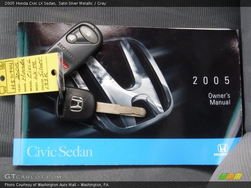 Satin Silver Metallic / Gray 2005 Honda Civic LX Sedan