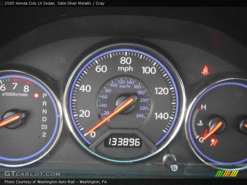 Satin Silver Metallic / Gray 2005 Honda Civic LX Sedan