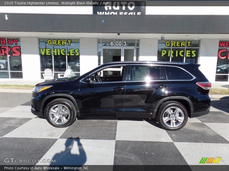 Midnight Black Metallic / Ash 2016 Toyota Highlander Limited