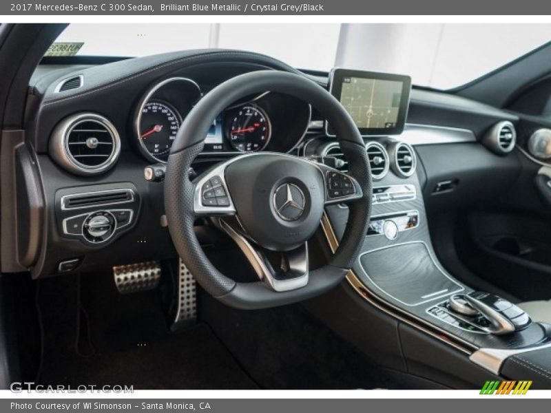 Brilliant Blue Metallic / Crystal Grey/Black 2017 Mercedes-Benz C 300 Sedan