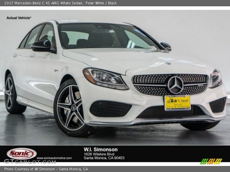 Polar White / Black 2017 Mercedes-Benz C 43 AMG 4Matic Sedan