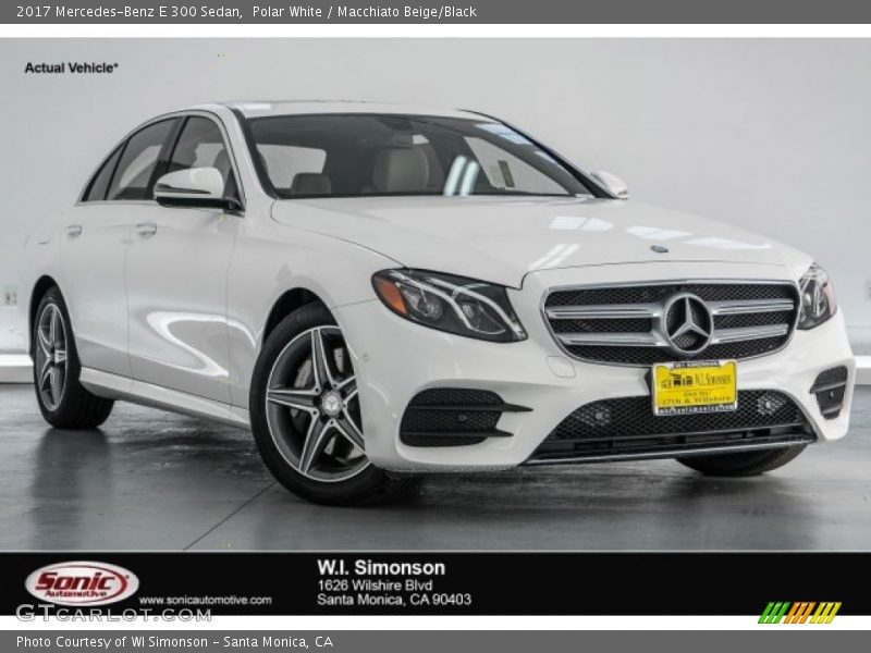Polar White / Macchiato Beige/Black 2017 Mercedes-Benz E 300 Sedan