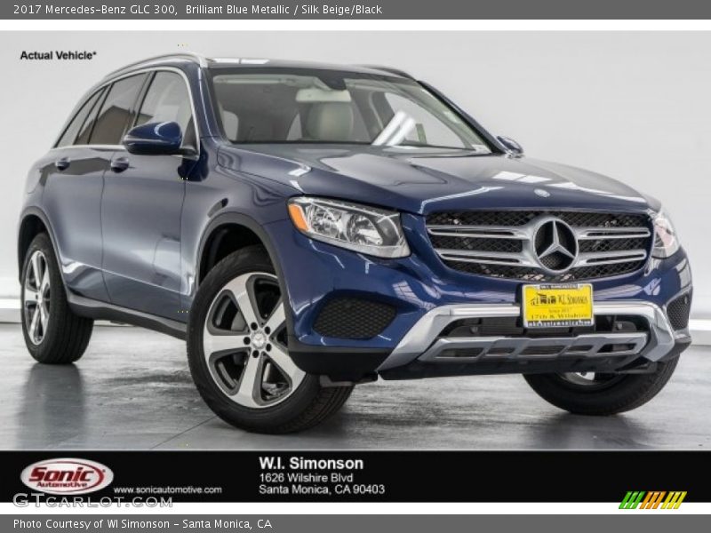 Brilliant Blue Metallic / Silk Beige/Black 2017 Mercedes-Benz GLC 300