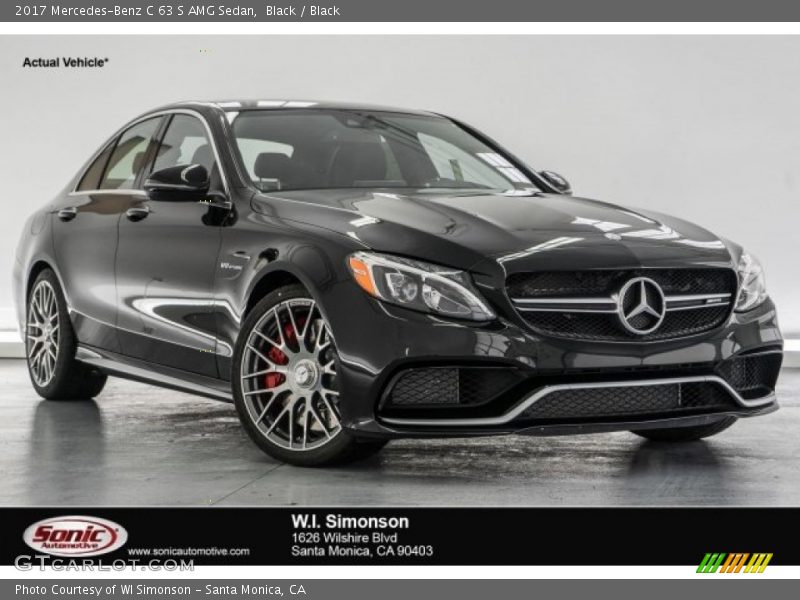 Black / Black 2017 Mercedes-Benz C 63 S AMG Sedan