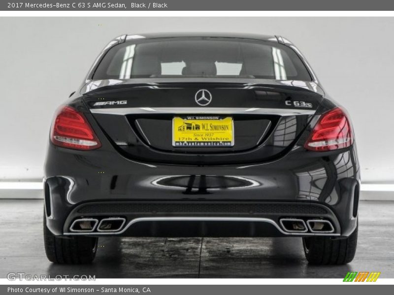 Black / Black 2017 Mercedes-Benz C 63 S AMG Sedan