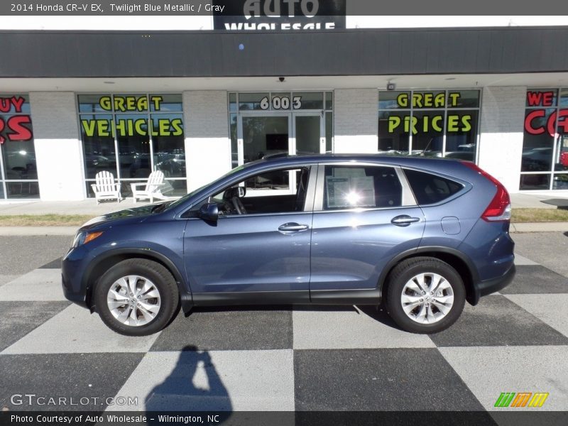 Twilight Blue Metallic / Gray 2014 Honda CR-V EX