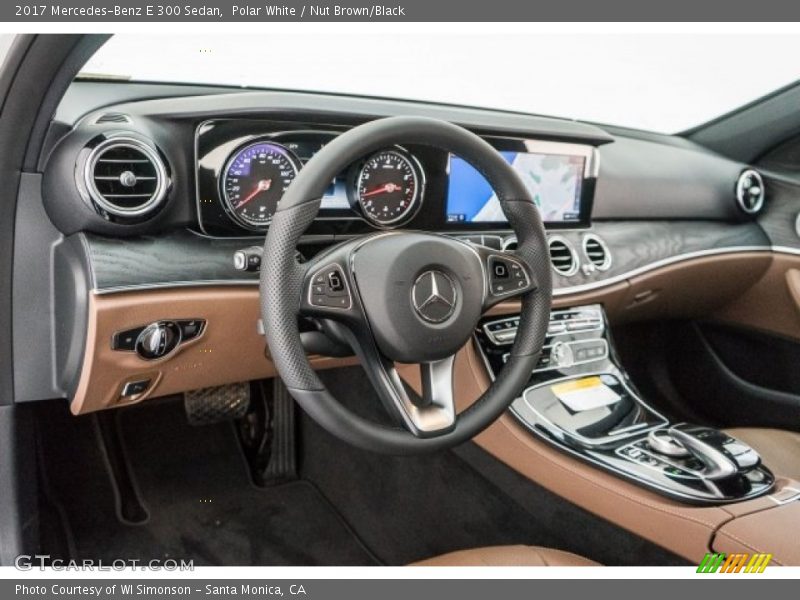 Polar White / Nut Brown/Black 2017 Mercedes-Benz E 300 Sedan