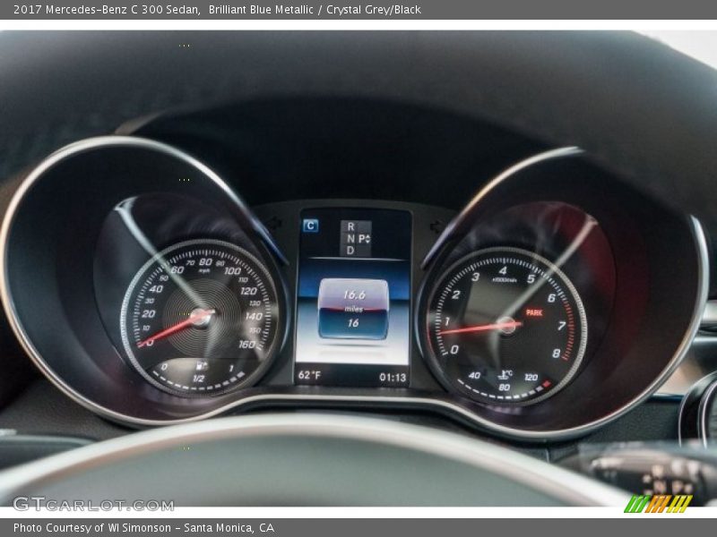 Brilliant Blue Metallic / Crystal Grey/Black 2017 Mercedes-Benz C 300 Sedan