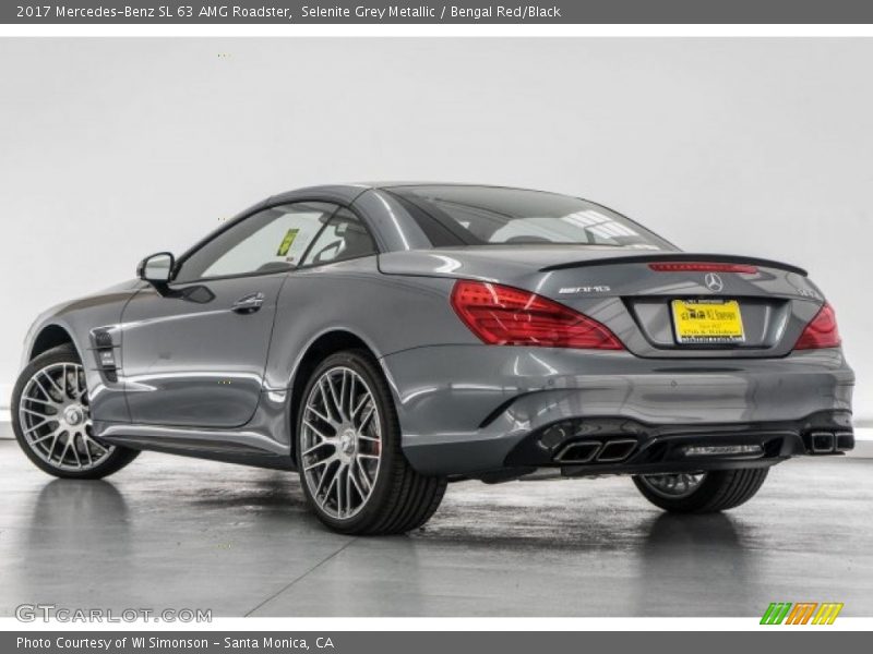 Selenite Grey Metallic / Bengal Red/Black 2017 Mercedes-Benz SL 63 AMG Roadster