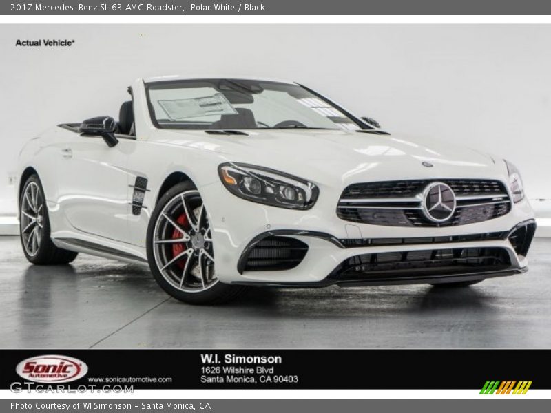 Polar White / Black 2017 Mercedes-Benz SL 63 AMG Roadster