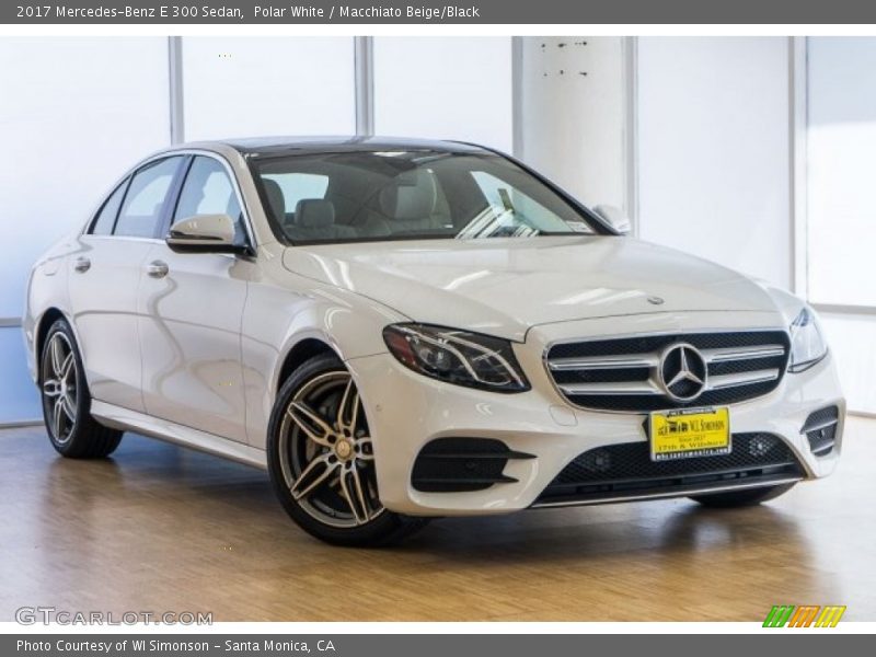 Polar White / Macchiato Beige/Black 2017 Mercedes-Benz E 300 Sedan