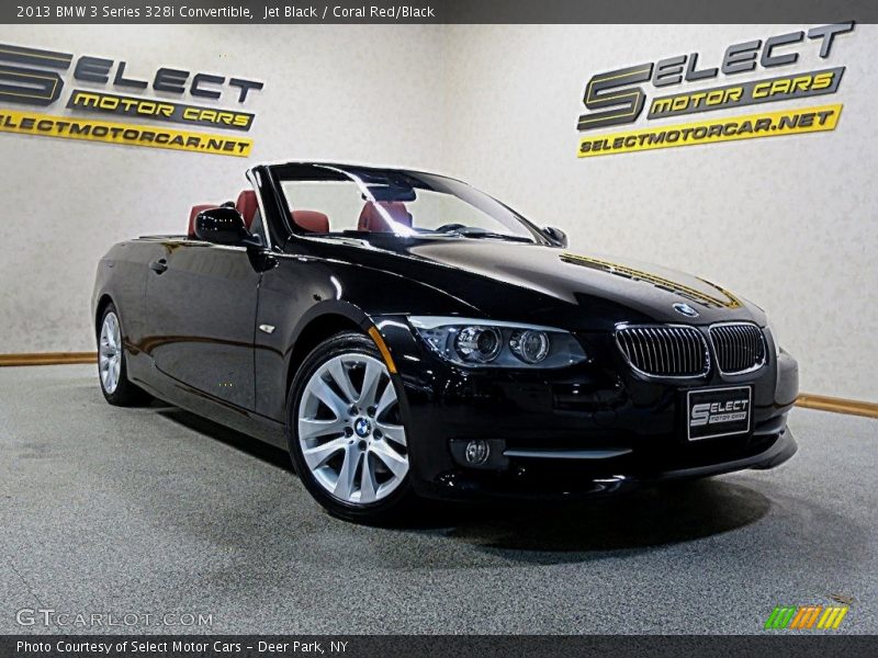 Jet Black / Coral Red/Black 2013 BMW 3 Series 328i Convertible