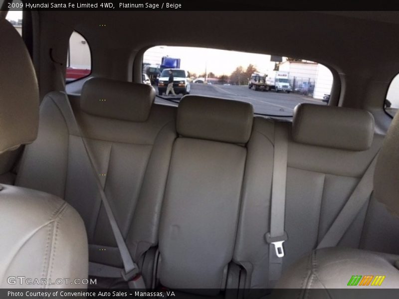 Platinum Sage / Beige 2009 Hyundai Santa Fe Limited 4WD