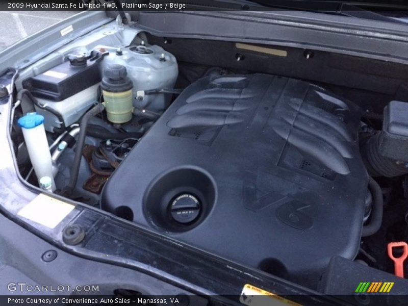 Platinum Sage / Beige 2009 Hyundai Santa Fe Limited 4WD