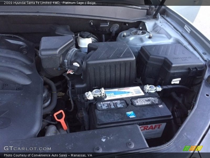 Platinum Sage / Beige 2009 Hyundai Santa Fe Limited 4WD