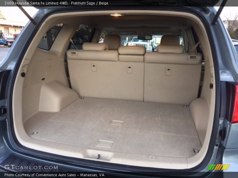Platinum Sage / Beige 2009 Hyundai Santa Fe Limited 4WD