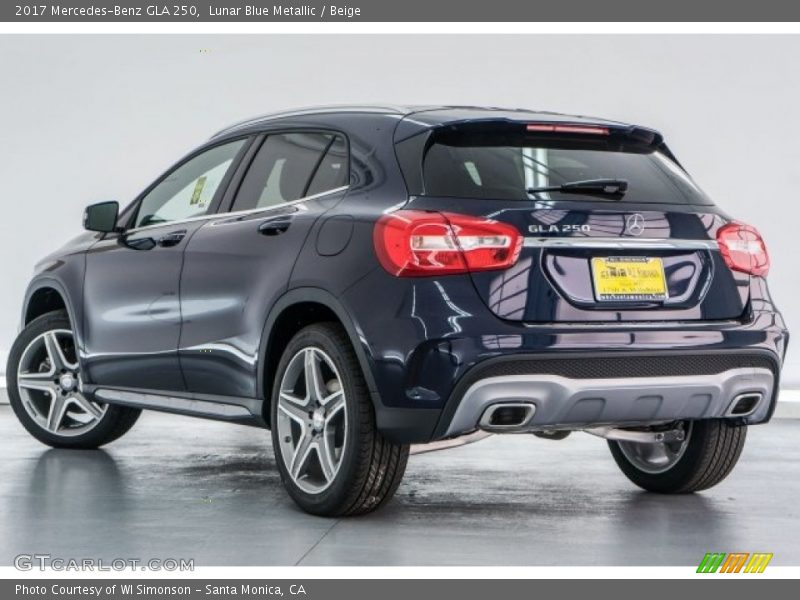 Lunar Blue Metallic / Beige 2017 Mercedes-Benz GLA 250
