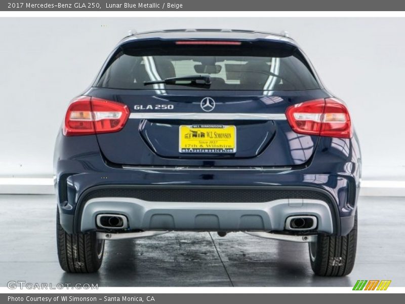Lunar Blue Metallic / Beige 2017 Mercedes-Benz GLA 250