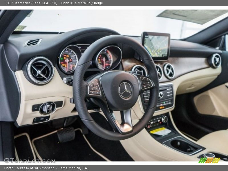 Lunar Blue Metallic / Beige 2017 Mercedes-Benz GLA 250