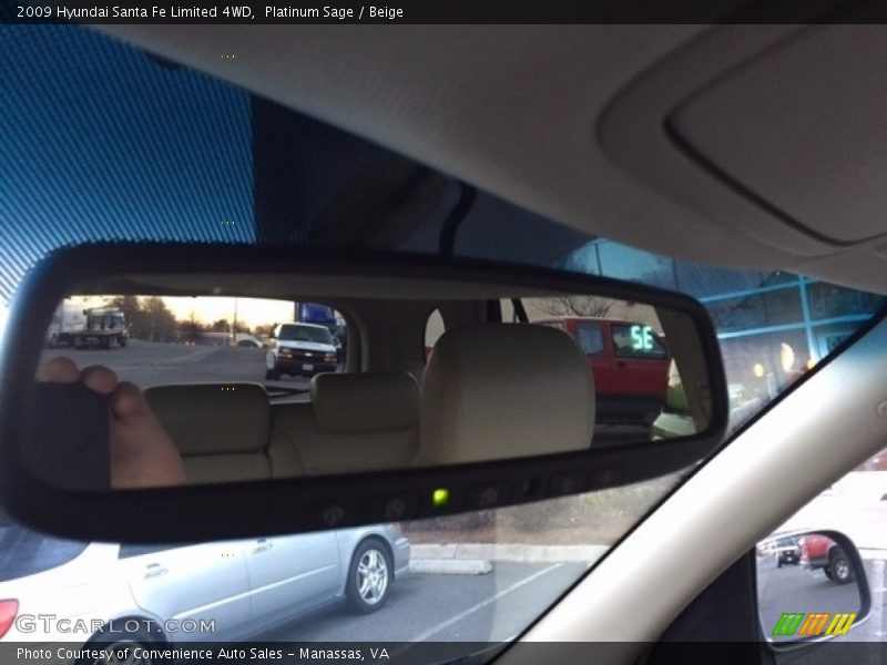 Platinum Sage / Beige 2009 Hyundai Santa Fe Limited 4WD