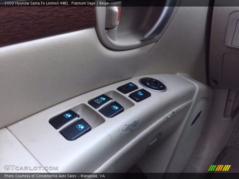 Platinum Sage / Beige 2009 Hyundai Santa Fe Limited 4WD