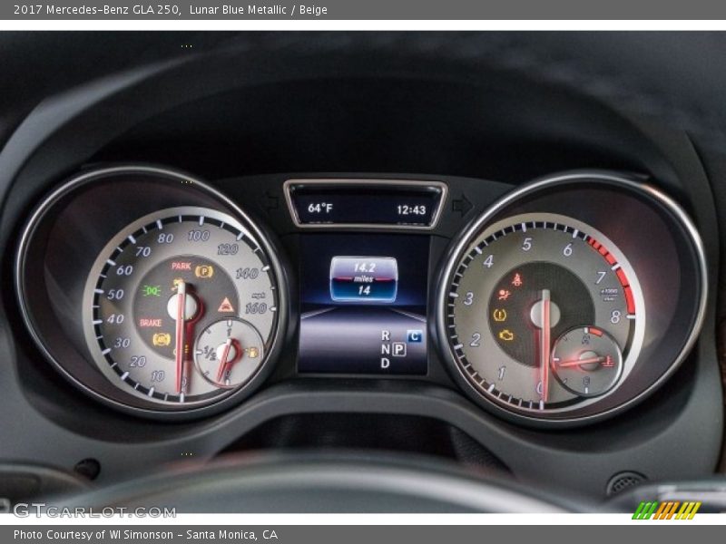 Lunar Blue Metallic / Beige 2017 Mercedes-Benz GLA 250