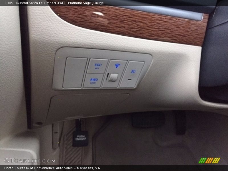 Platinum Sage / Beige 2009 Hyundai Santa Fe Limited 4WD