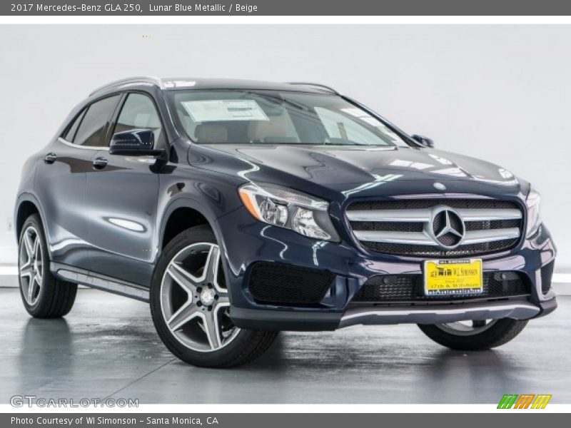 Lunar Blue Metallic / Beige 2017 Mercedes-Benz GLA 250