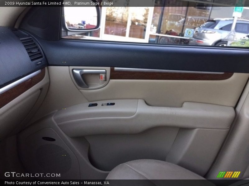 Platinum Sage / Beige 2009 Hyundai Santa Fe Limited 4WD