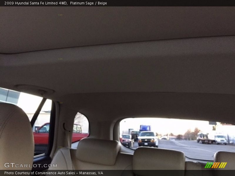 Platinum Sage / Beige 2009 Hyundai Santa Fe Limited 4WD