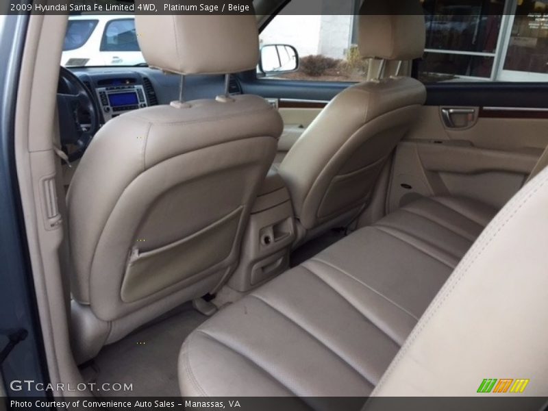 Platinum Sage / Beige 2009 Hyundai Santa Fe Limited 4WD