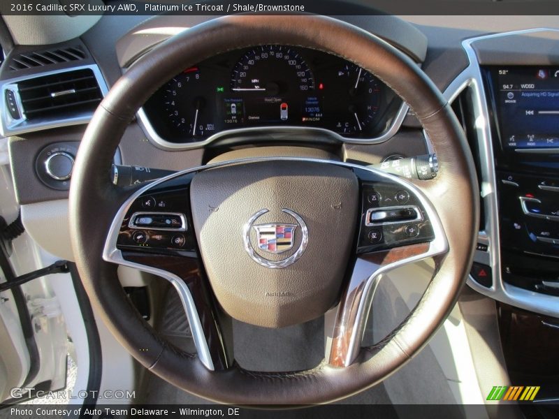 Platinum Ice Tricoat / Shale/Brownstone 2016 Cadillac SRX Luxury AWD