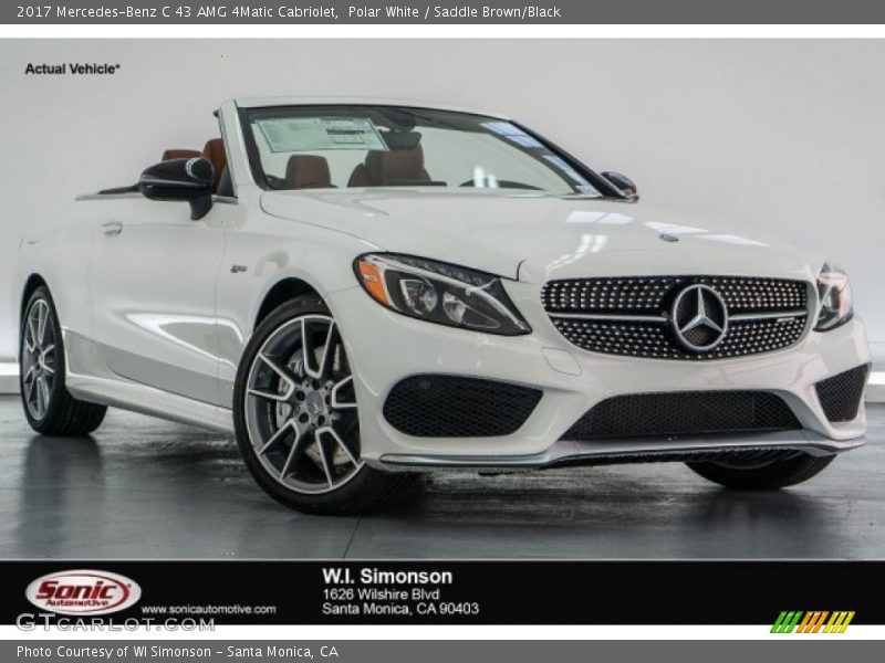 Polar White / Saddle Brown/Black 2017 Mercedes-Benz C 43 AMG 4Matic Cabriolet