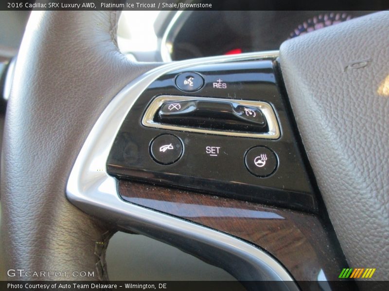Platinum Ice Tricoat / Shale/Brownstone 2016 Cadillac SRX Luxury AWD